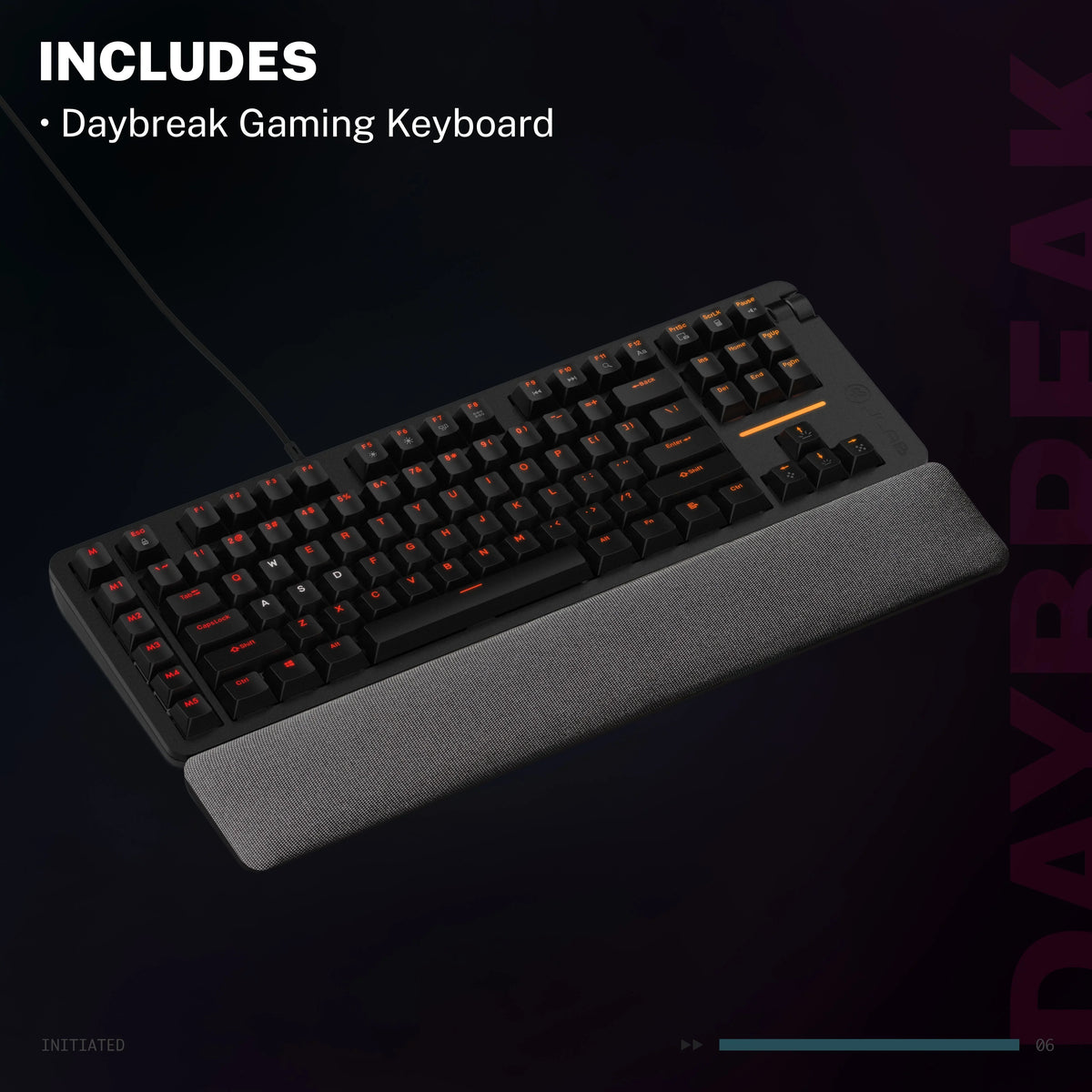 Daybreak TKL Wired Magnetic Gaming Keyboard Black