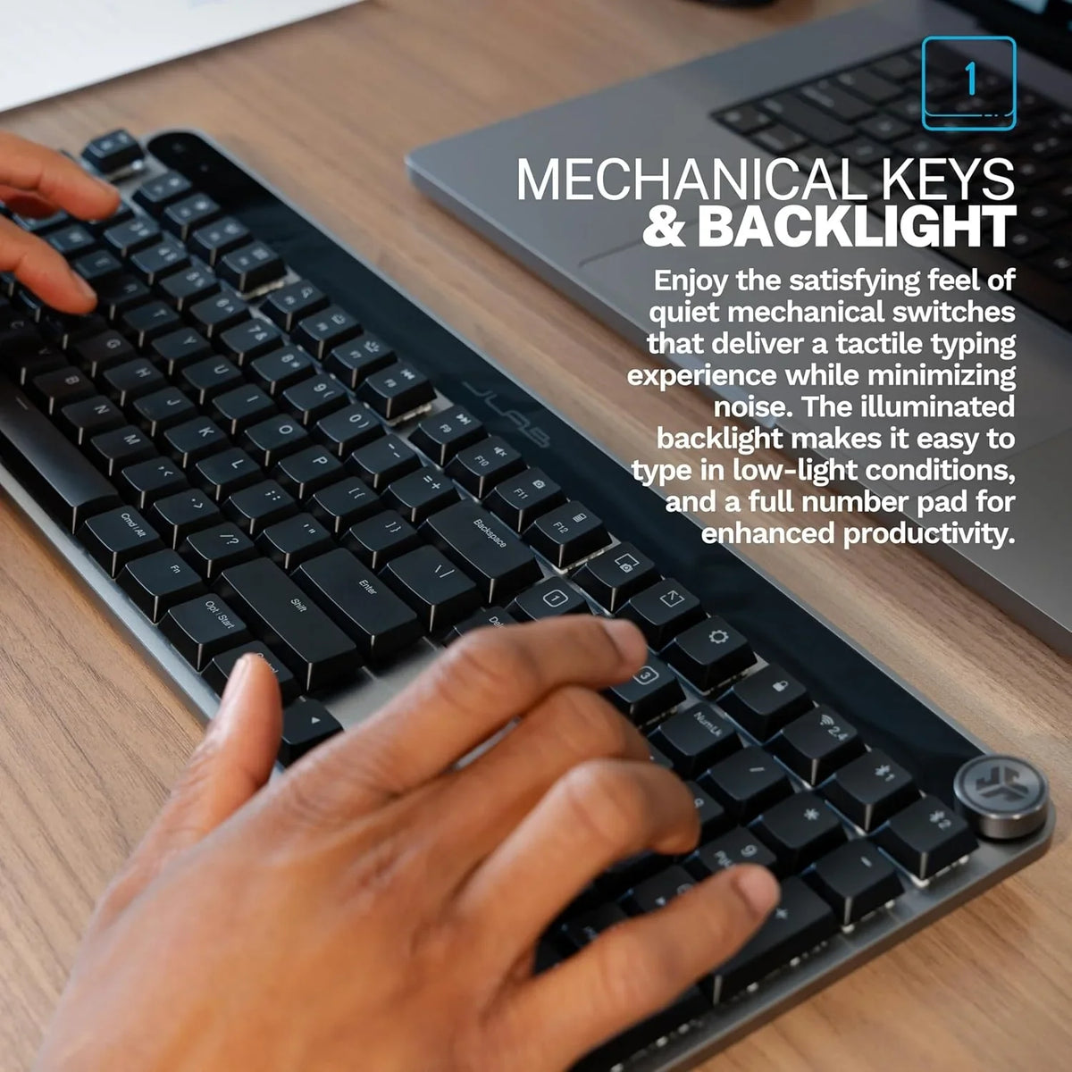 JLab Epic Work Bundle, Epic Work Wireless Headset, Epic Mechanical Keyboard and Epic Wireless Mouse