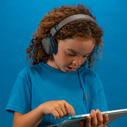 JBuddies Studio On-Ear Kids Wired Type-C Headphones Blue/Gray