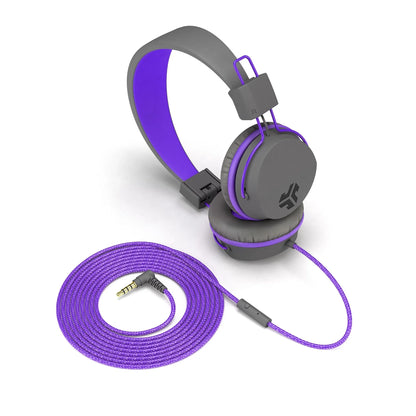 JBuddies Studio On-Ear Kids Wired Headphones Graphite/Violet